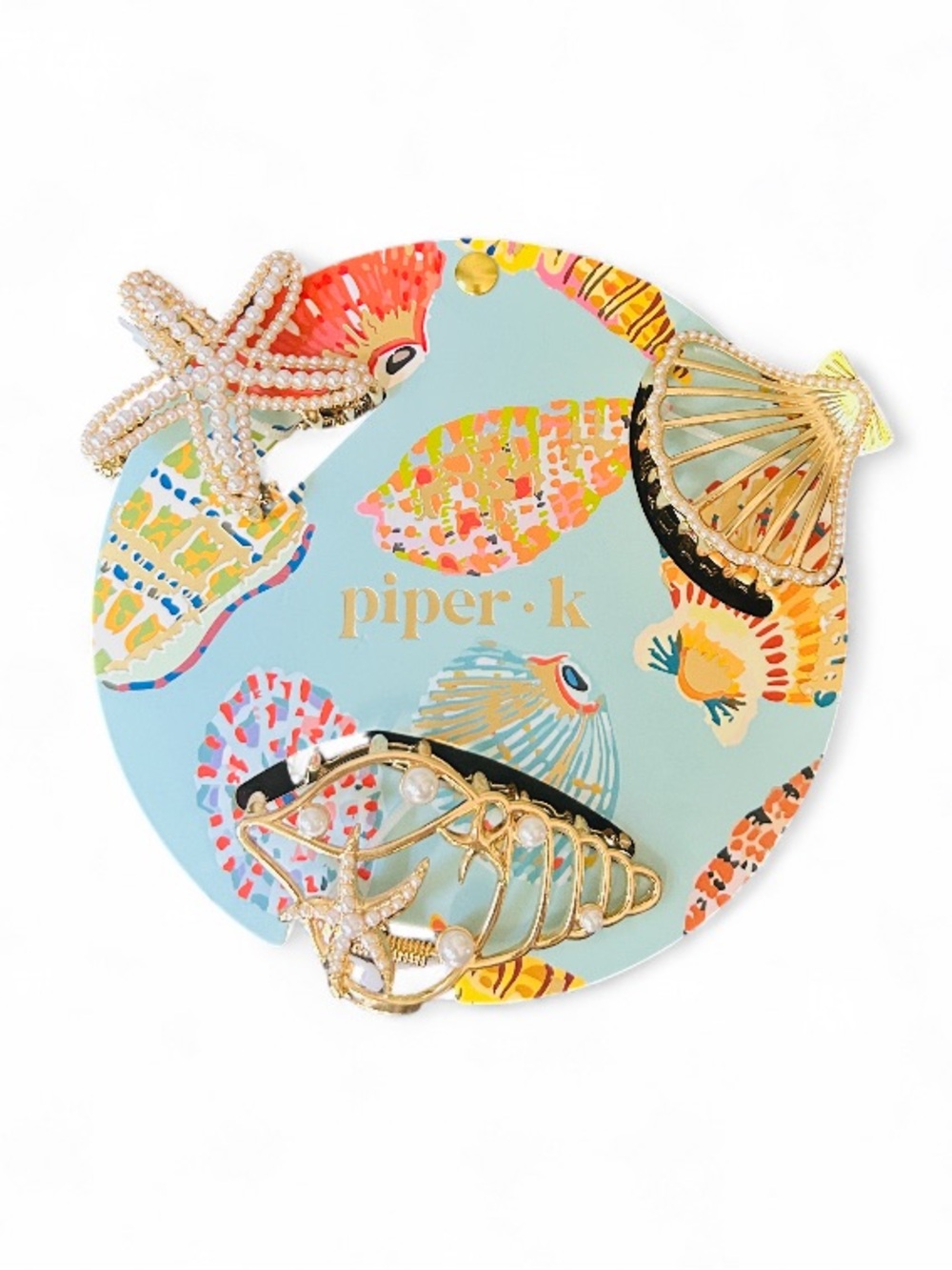 π Seashell Treasures Hair Clips Set Piper K NWT - Picture 3 of 12
